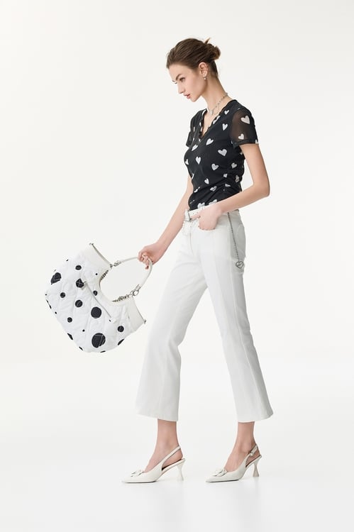 White Boot Leg Jeans,Skinny pants,Skinny pants