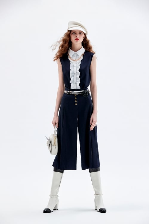 Pleated Navy Pants,Season (AW) Look