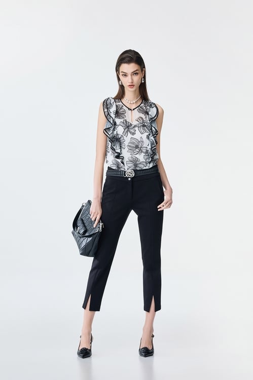 Slim Fit Black Pants,Skinny pants,Skinny pants