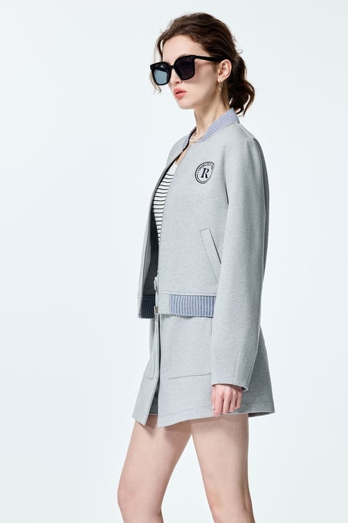 Patch Pockets Grey Skorts,Shorts