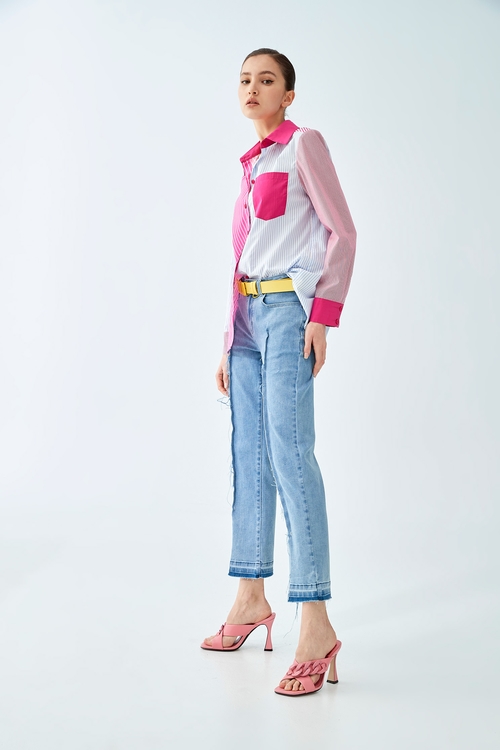 Basic Straight-Cut Jeans,mothergift