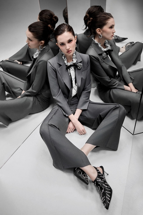 Classic Dark Grey Wide Leg Pants,,Classic Dark Grey Wide Leg Pants,Culottes,Season (SS) Look,pants