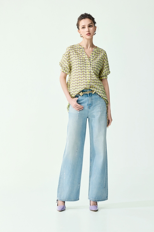 Beaded Detail Wide Leg Jeans,Season (SS) Look