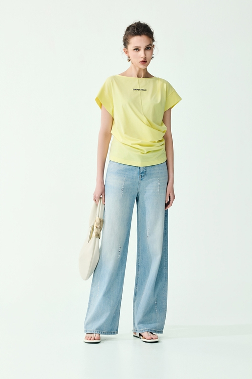 Beaded Detail Wide Leg Jeans,Season (SS) Look