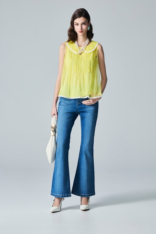 Floral Beading Detail Boot Leg Jeans,,Floral Beading Detail Boot Leg Jeans,Bell-bottoms,Season (AW) Look,pants,Season (SS) Look,Denim,Jeans,pants,Denim,Jeans,Season (AW) Look,bows,pants