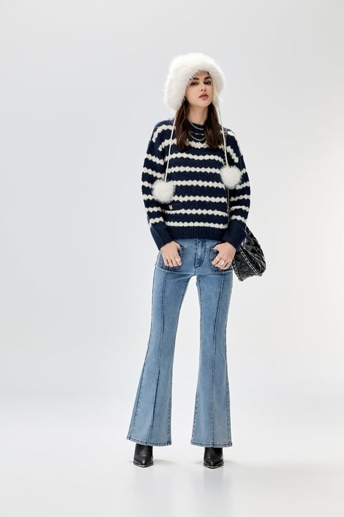 Wide Leg Basic Jeans,Denim pants
