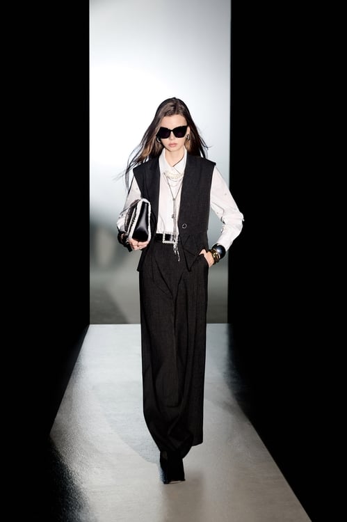 Dark Grey Wide Leg Smart Pants,Embroidered,Embroidered