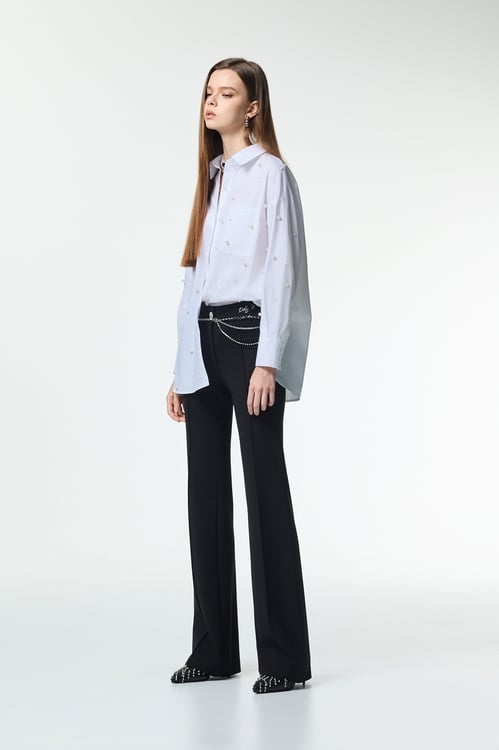 Black Boot Leg Pants,Bell-bottoms,Bell-bottoms,Bell-bottoms
