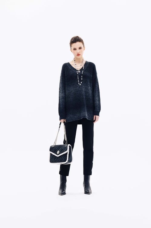 Black Fitted Pants With Side Slit Detail,Skinny pants,Skinny pants