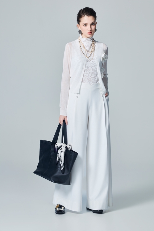 Pearl White Wide Leg Pants,pearl
