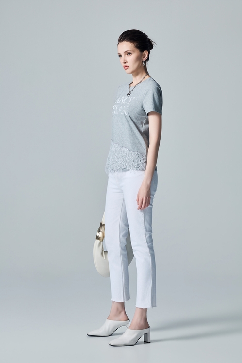 Slim Fit Leopard Embroidery Jeans,Skinny pants,Skinny pants