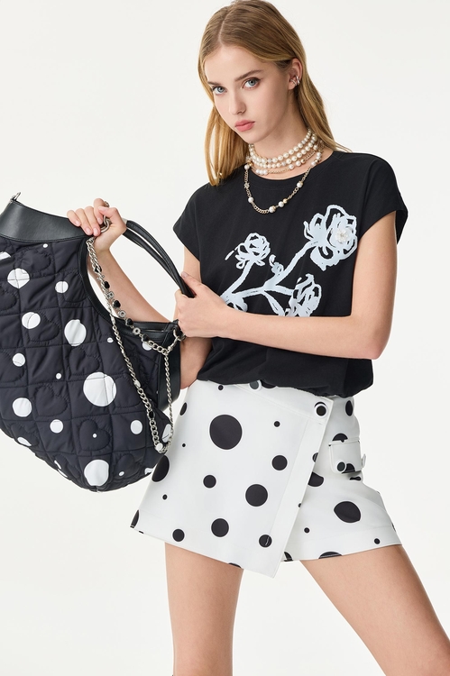 Black Polka Dot Skorts,Skorts