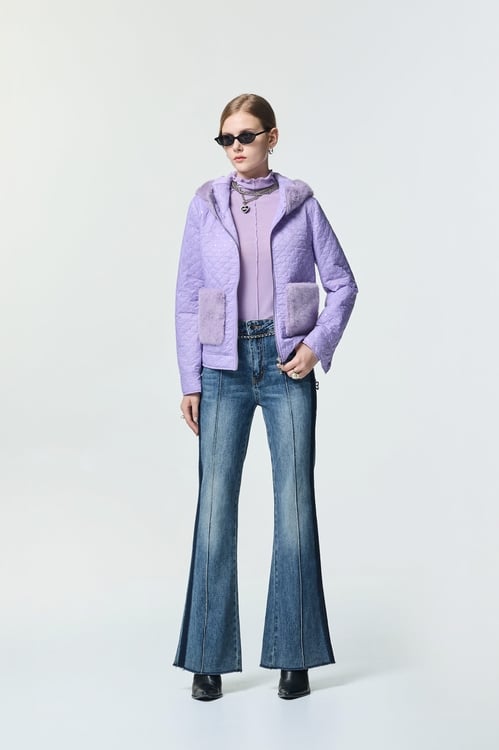 Boot Leg Jeans With Contrast Side Trim Detail,Bell-bottoms,Bell-bottoms,Bell-bottoms