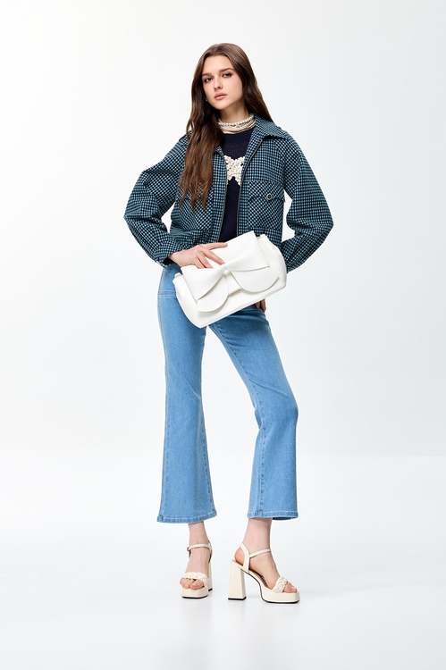 Sequin Detail Boot Leg Jeans,Bell-bottoms,Bell-bottoms,Bell-bottoms