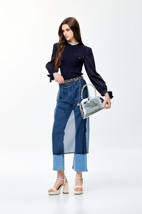 Sequin Detail Boot Leg Jeans,Bell-bottoms,Bell-bottoms,Bell-bottoms