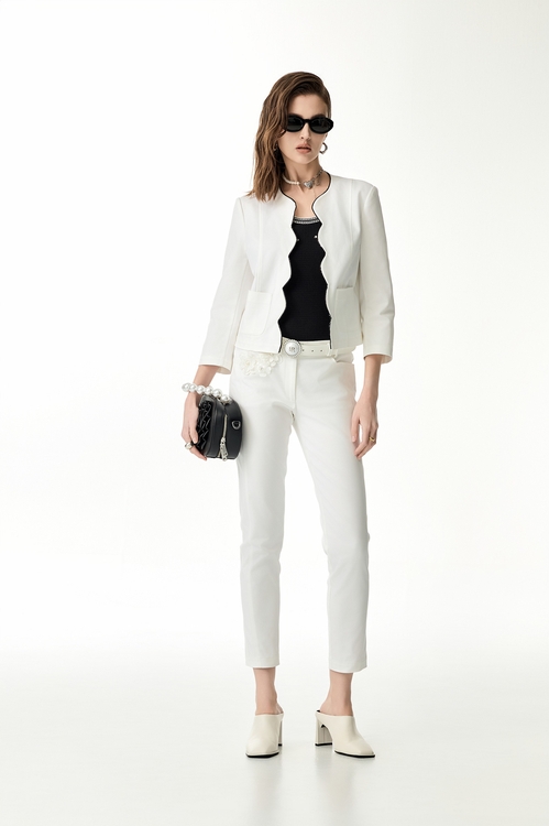 Floral Detail Slim Fit Pants,Skinny pants,Skinny pants