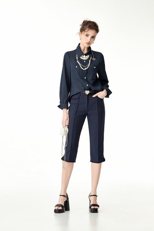 Navy Capri Pants,Skinny pants,Skinny pants