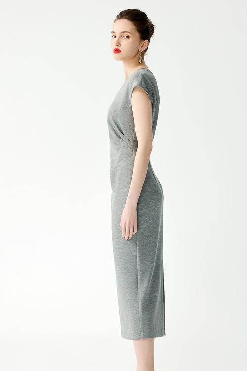 Minimalist Gathered Waist Detail Dress,dresses,Dresses
