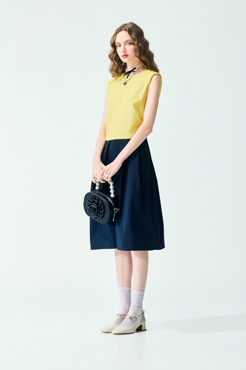 Colour Block Sleeveless Dress,,Colour Block Sleeveless Dress,Dresses,Season (SS) Look