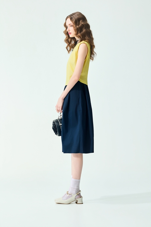 Colour Block Sleeveless Dress,,Colour Block Sleeveless Dress,Dresses,Season (SS) Look
