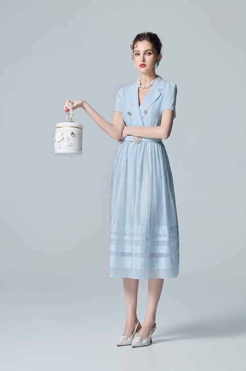Blazer Style Short Sleeve Dress,dresses,Dresses