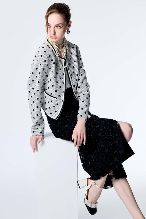 Sleeveless Black White Contrast Dress,Sleeveless dresses