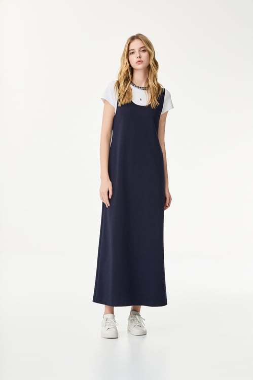 Two Piece Tee Maxi Dress,Maxi dresses