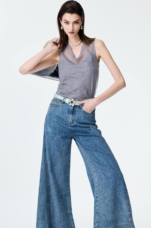 Inner Lace Tank Top Organza Vest,Lace tops,Lace tops