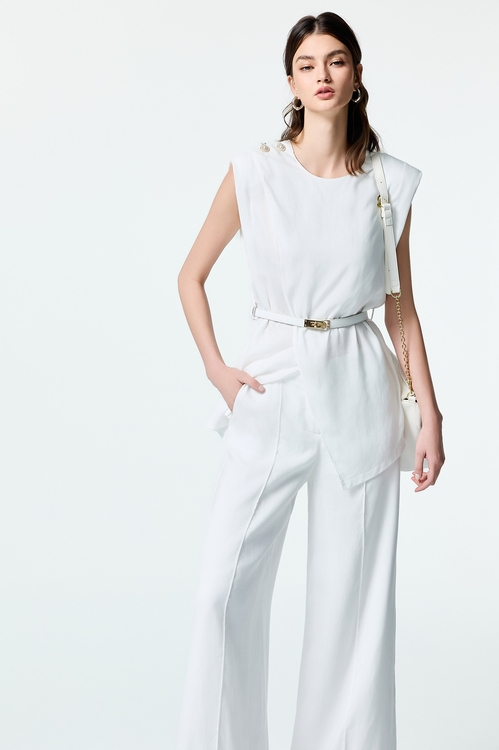 Front Overlap Long Vest,Back To Classic