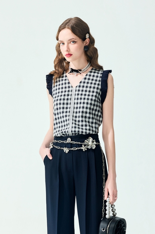 Pleated Ruffle Detail Checkered Vest,,Pleated Ruffle Detail Checkered Vest,Dresses,Season (SS) Look,Jackets,Embroidered,Outerwear,Season (SS) Look,White outerwear,Lace,Knitted,Knitted coats,Bell-bottoms,Season (SS) Look,Plaid,pants,sleeveless tops,Tops,Season (SS) Look,sleeveless tops,Lace,sleeveless tops,Tops,Season (SS) Look,Plaid,sleeveless tops,Lace