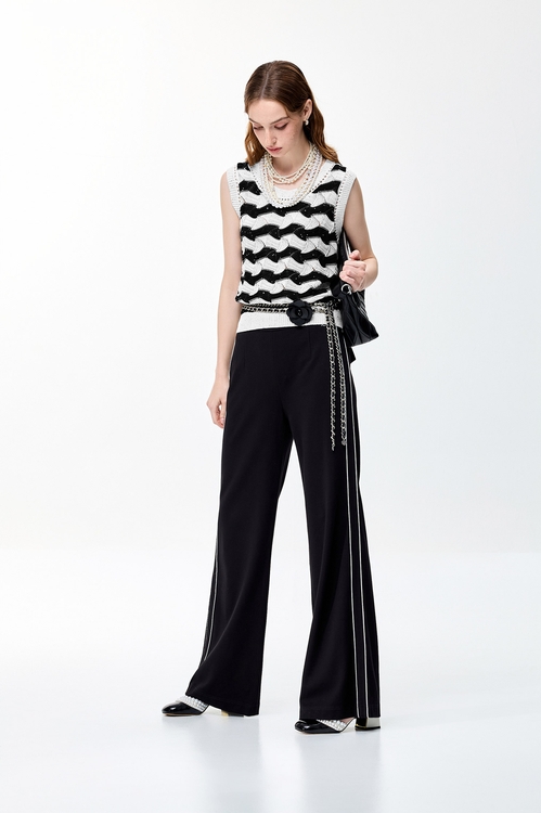 Irregular Strip Knit Vest,Knitted tops