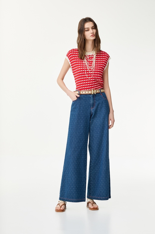 Distress Detail Knit Vest,Knitted tops