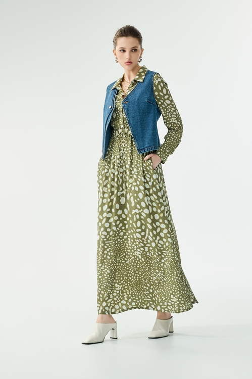 V-neck Denim Vest,Outerwear