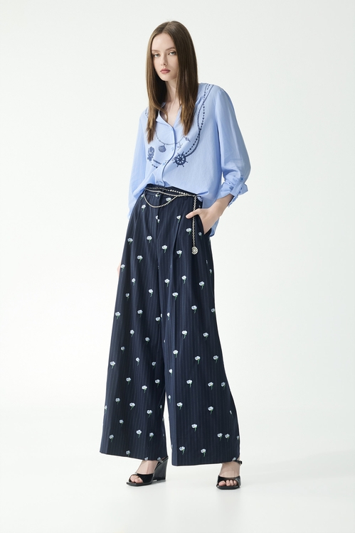 Graphic Print Long Sleeve Blouse,Blouses