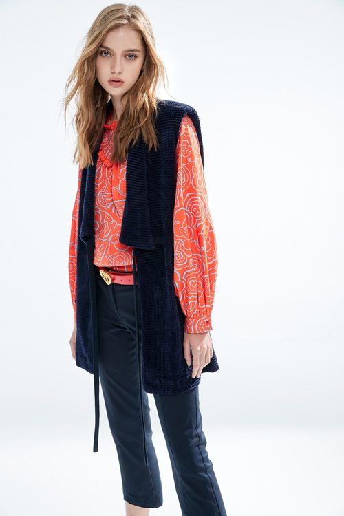 Floral Print Red Top With Ruffle Detail,goodlucknewyear