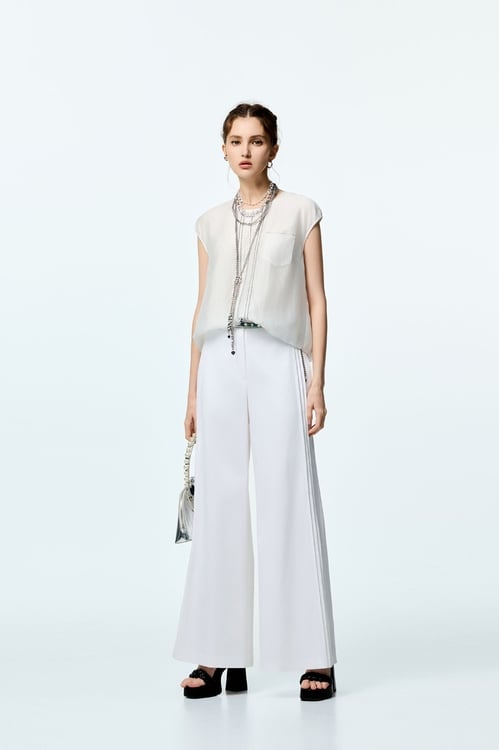 Contrast Stitching Detail Top,Urban Fashion