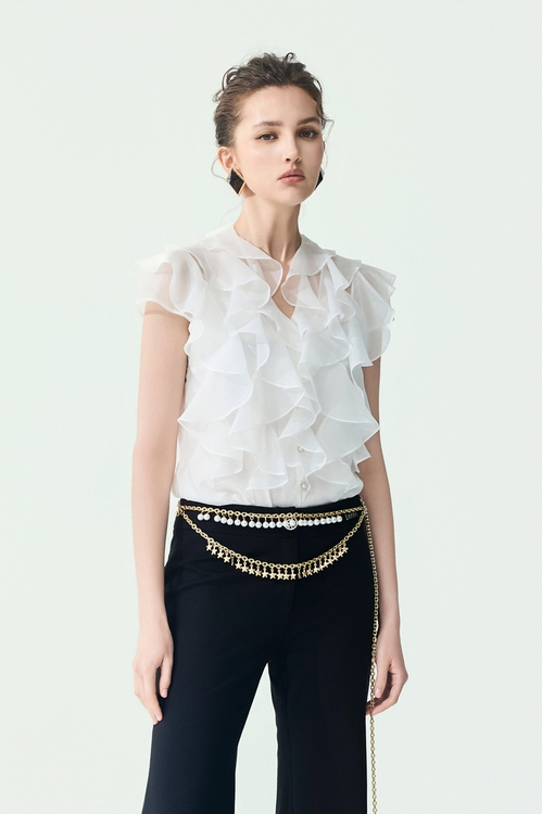 V-neck Ruffle Detail Chiffon Top,,V-neck Ruffle Detail Chiffon Top,sleeveless tops,Under shirts,Season (SS) Look,sleeveless tops,bows,Chiffon,Culottes,Season (SS) Look,pants,Tops,Season (SS) Look,pearl,White tops,Bell-bottoms,Season (SS) Look,pants,Black pants,Dresses,Season (SS) Look,pearl,White dresses,Lace,sleeveless tops,Season (SS) Look,sleeveless tops,Lace,Black tops,Dresses,Season (SS) Look,Chiffon,Jackets,Outerwear,Season (SS) Look,White outerwear,Embroidered,Knitted,Knitted coats,Tops,Under shirts,Season (SS) Look,pearl,White tops