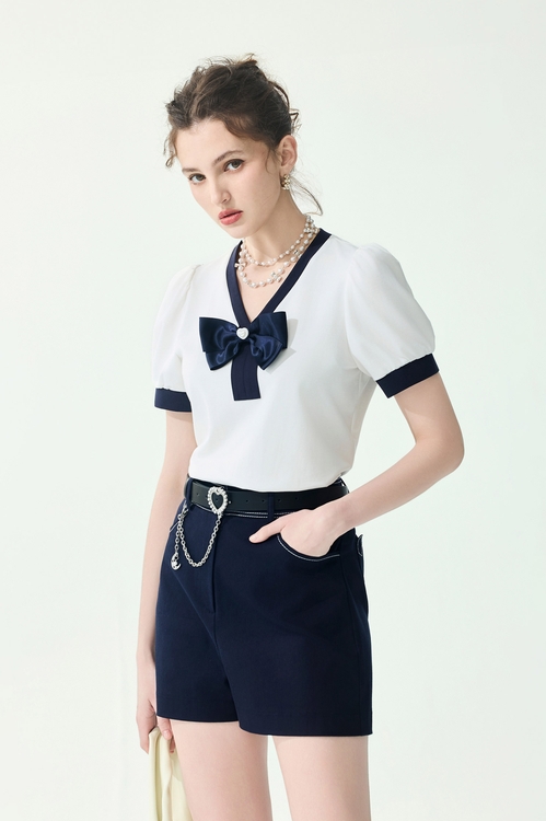 Navy Bow Detail Short Sleeve Top,,,sleeveless tops,Tops,Season (SS) Look,sleeveless tops,bows,Knitted,Knitted tops,Jackets,Outerwear,Season (SS) Look,White outerwear,bows,Culottes,Season (SS) Look,White pants,bows,pants,sleeveless tops,Tops,Season (SS) Look,sleeveless tops,Lace,sleeveless tops,Tops,Season (SS) Look,sleeveless tops,Season (SS) Look,Midi skirts,Tops,Season (SS) Look,White tops,bows