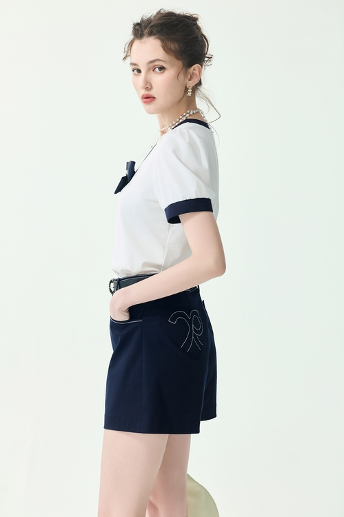 Navy Bow Detail Short Sleeve Top,,,sleeveless tops,Tops,Season (SS) Look,sleeveless tops,bows,Knitted,Knitted tops,Jackets,Outerwear,Season (SS) Look,White outerwear,bows,Culottes,Season (SS) Look,White pants,bows,pants,sleeveless tops,Tops,Season (SS) Look,sleeveless tops,Lace,sleeveless tops,Tops,Season (SS) Look,sleeveless tops,Season (SS) Look,Midi skirts,Tops,Season (SS) Look,White tops,bows