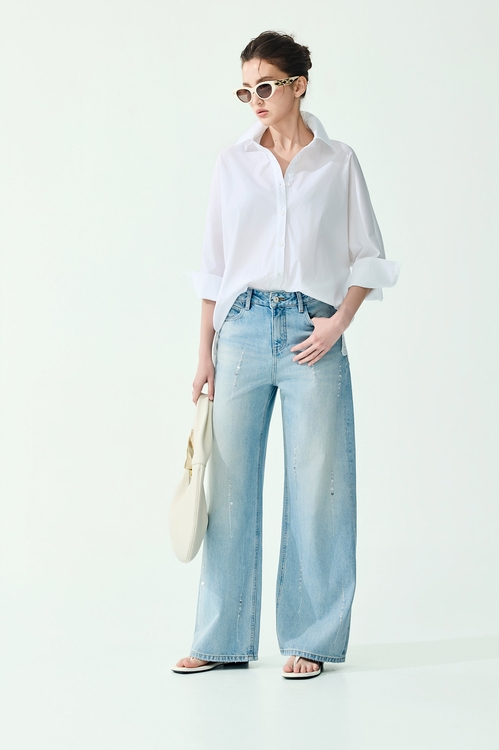 Back Lace Detail Oversize Blouse,,Back Lace Detail Oversize Blouse,Tops,Embroidered,Season (SS) Look,pearl,Tops,Season (SS) Look,Tops,Season (SS) Look,Blouses,Tops,Embroidered,Season (SS) Look,White tops,Lace