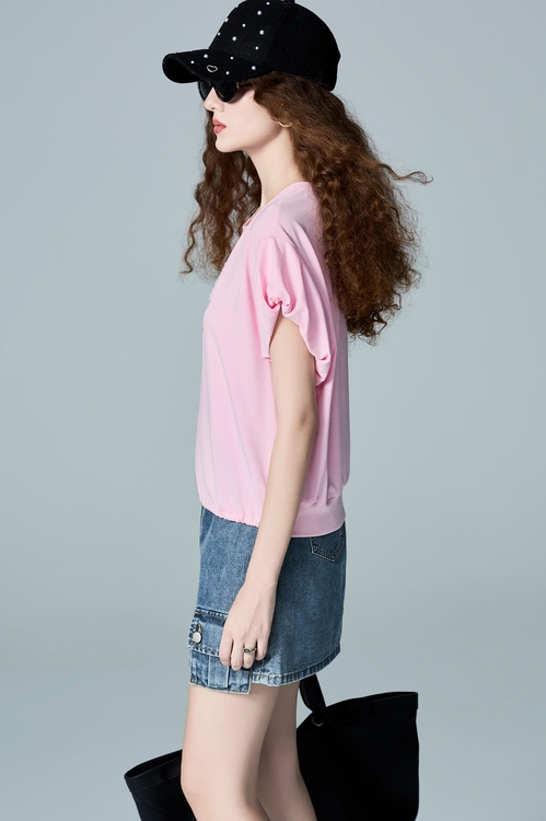 Floral Graphic Puff Sleeve Tee,Season (AW) Look