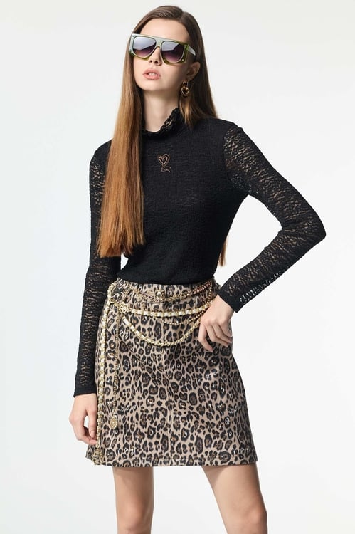 R Embroidery Logo Long Sleeve Top,Embroidered,Embroidered