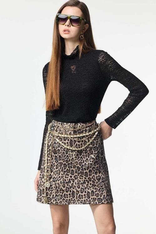 R Embroidery Logo Long Sleeve Top,Embroidered,Embroidered