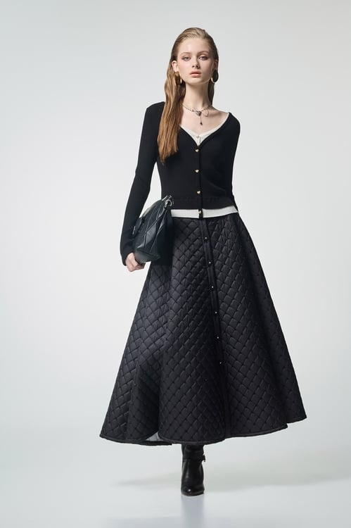 Fake Two Piece V-neck Top,Office Looks