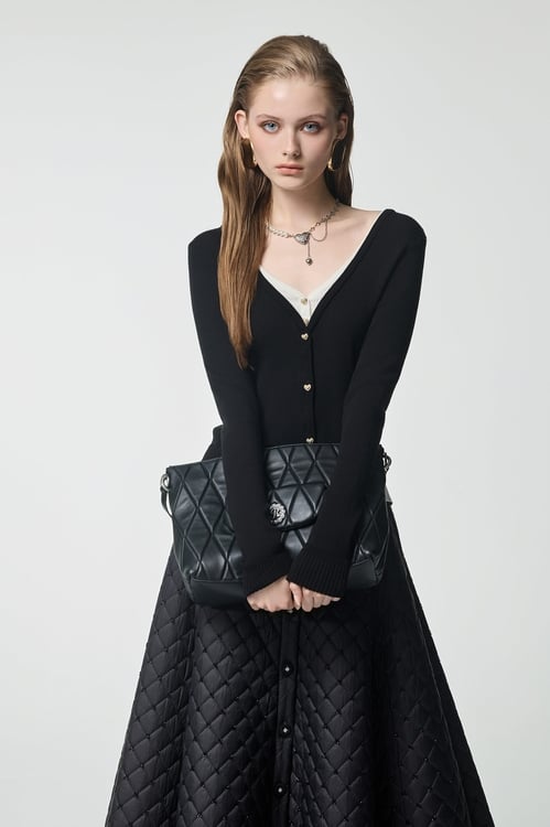 Fake Two Piece V-neck Top,Office Looks