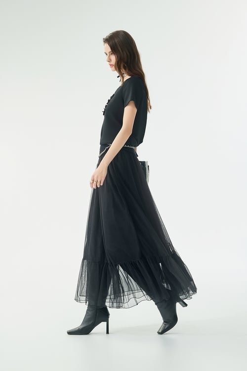 Butterfly Sequin Detail Black Top,Season (AW) Look