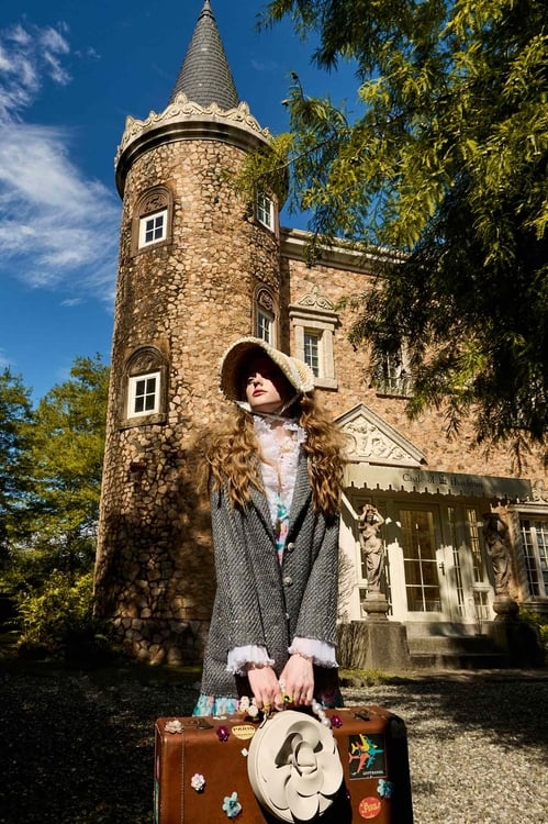 Ruffle Detail Tweed Jacket,Blazers