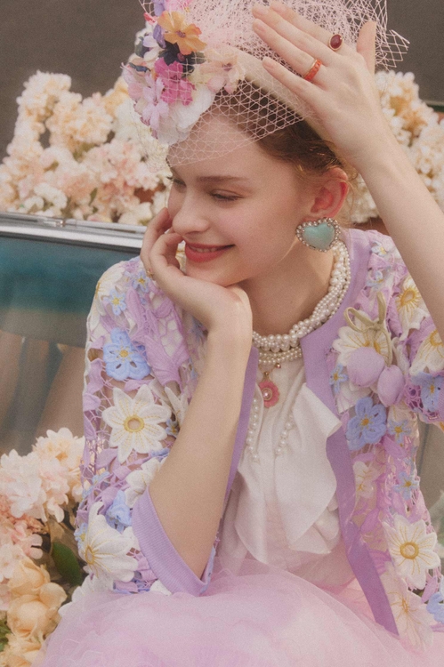 Embroidery Floral Lace Outerwear,Jackets