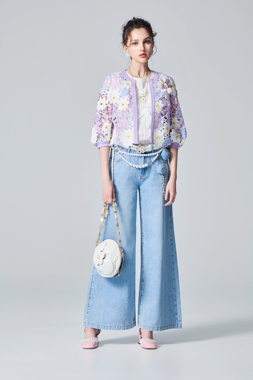 Embroidery Floral Lace Outerwear,Jackets