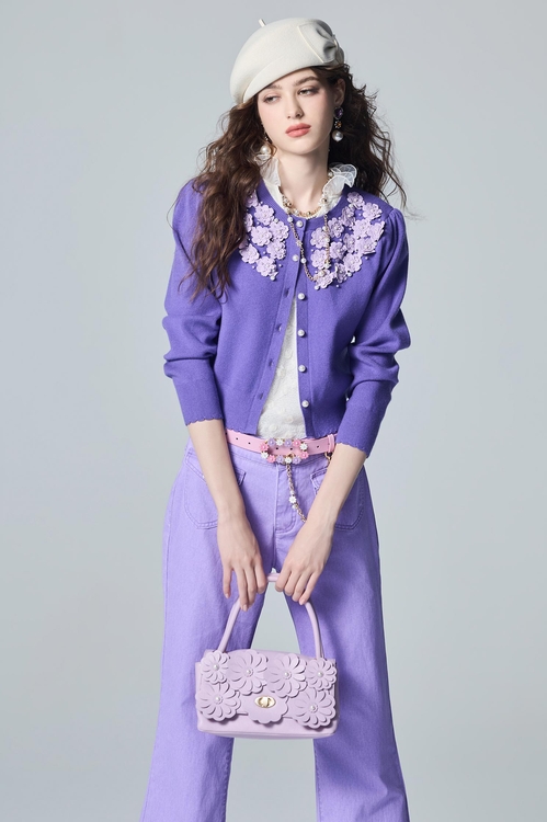 Floral Detail Purple Knit Cardigan,,Floral Detail Purple Knit Cardigan,Jackets,Embroidered,Outerwear,pearl,Season (AW) Look,Mesh fabric,pearl,Season (AW) Look,Layered skirts,Lace,Midi skirts,Chiffon,V-Neck T shirts,Tops,Season (AW) Look,Bell-bottoms,Denim,Jeans,pearl,Season (AW) Look,Cotton,pants,Jackets,Outerwear,pearl,Season (AW) Look,Knitted,Knitted coats